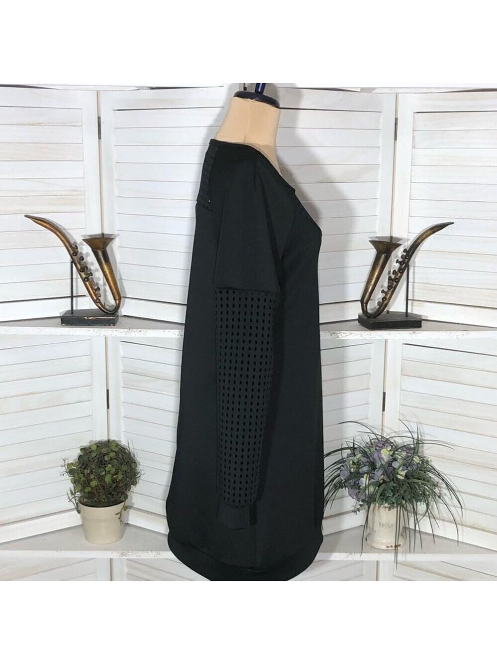 Fabletics Tilly Sweatshirt Mini Dress Knit Mesh Panel Size S - Picture 8 of 15